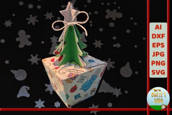 3D SVG Christmas Box for Blog Graphics