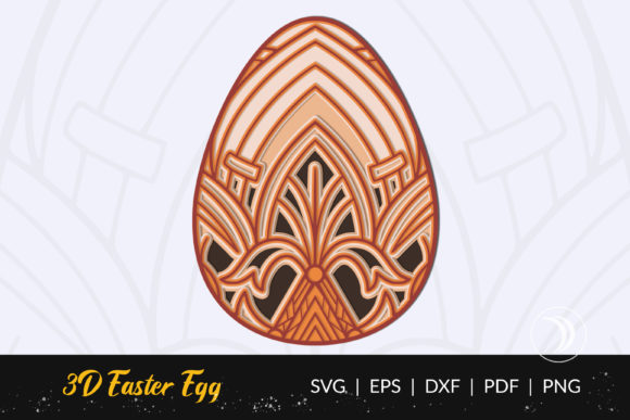 3D SVG Easter Mandala for Editorial Use