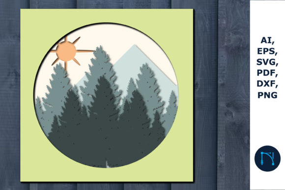 3D SVG Forest for Shadow Boxes & Blog Graphics