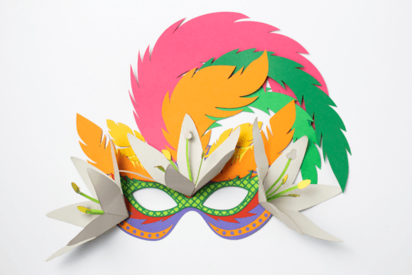 3D SVG Mardi Gras Mask for Holidays