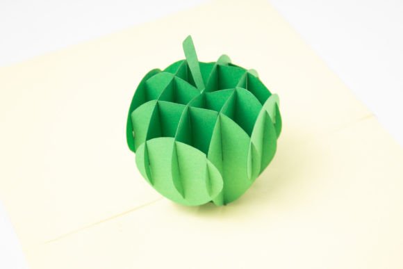 Apple Pop-up Card: 3D SVG for Kids
