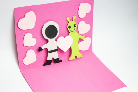 Astronauts & Alien Love: 3D SVG Greeting Cards