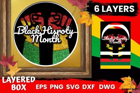Black History Layered: 3D SVG for Shadow Boxes