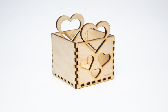 Candle Holder - Hearts: 3D SVG for Holidays