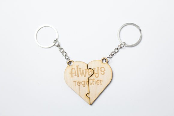 Couple Keychain: 3D SVG for Holidays