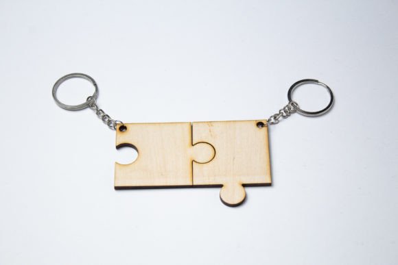 Couple Keychain - Puzzle Pieces 3D SVG for Holidays