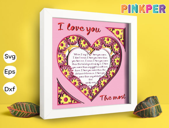I Love You Light Box: 3D SVG for Shadow Boxes