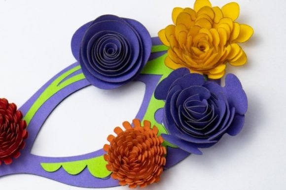 Mardi Gras Mask 3D SVG for Holidays