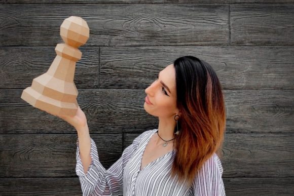 Pawn 3D Chess Set Paper Craft: 3D SVG Objects