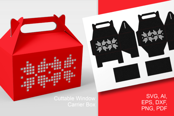 Ugly Sweater Ornament Gable Box Template: 3D SVG Shapes