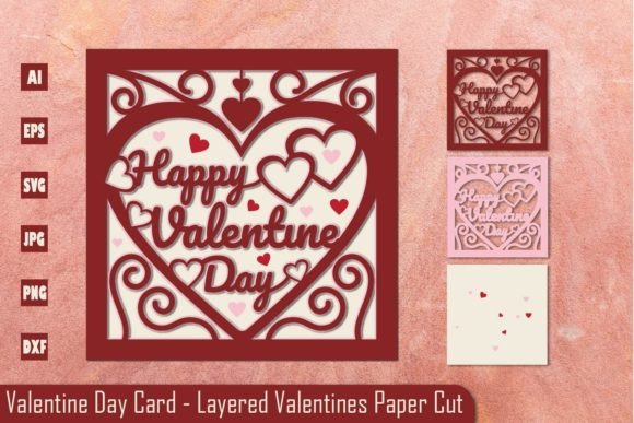 Valentine Day Card - Layered Paper Cut Review