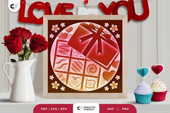 Valentine's Day Chocolate 3D SVG for Holidays