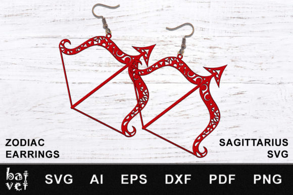 Zodiac Earrings Sagittarius SVG: 3D SVG Shapes Review